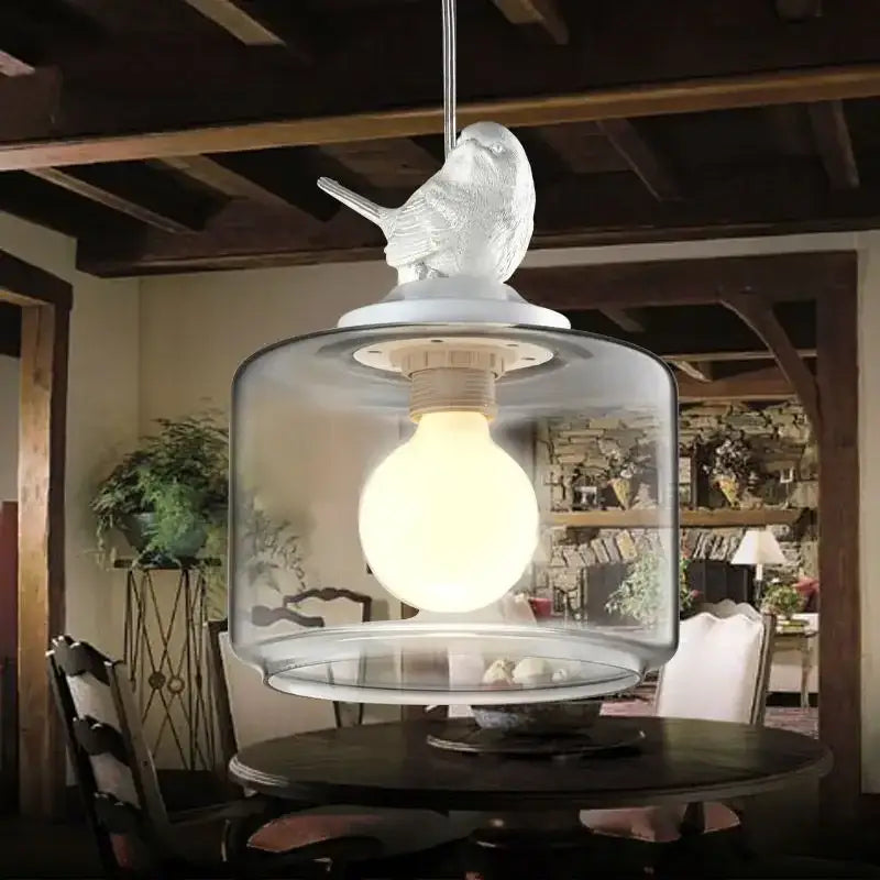 Modern decorbites bird led glass chandelier dining room light