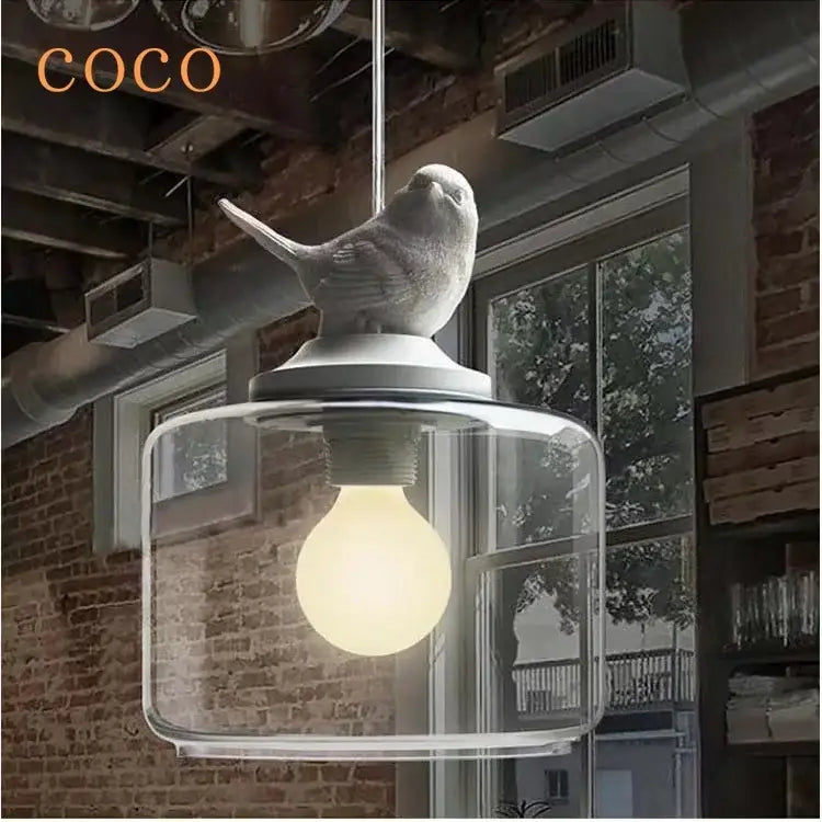 Modern decorbites bird led glass chandelier dining room light