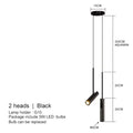 Modern decorbites black chandelier bedroom adjustable spotlight pendant