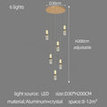 Modern decorbites crystal columnar chandelier for stairway glass light