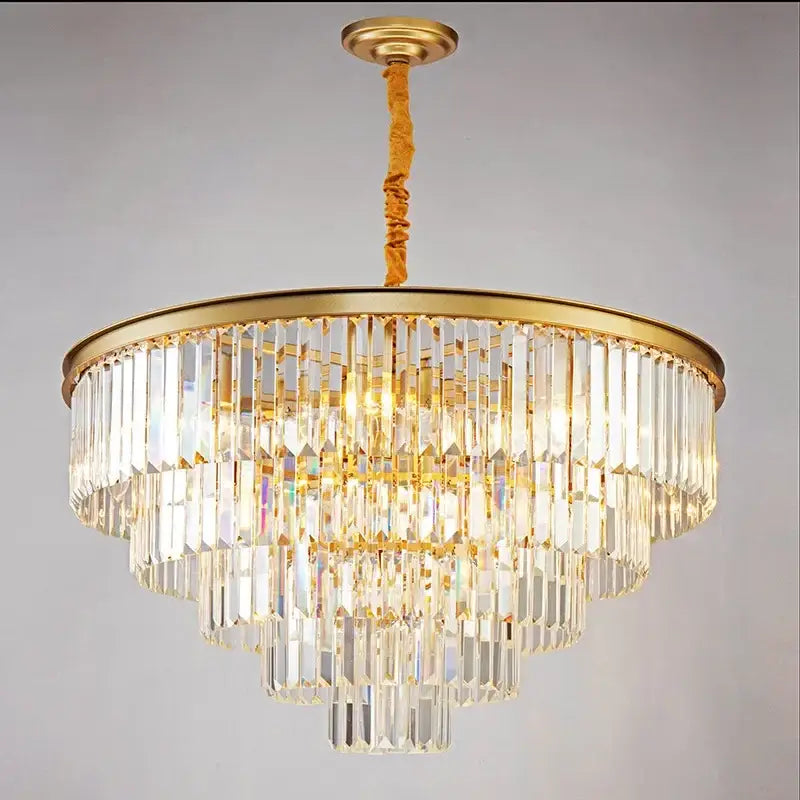 Modern decorbites crystal gold led chandelier for living room