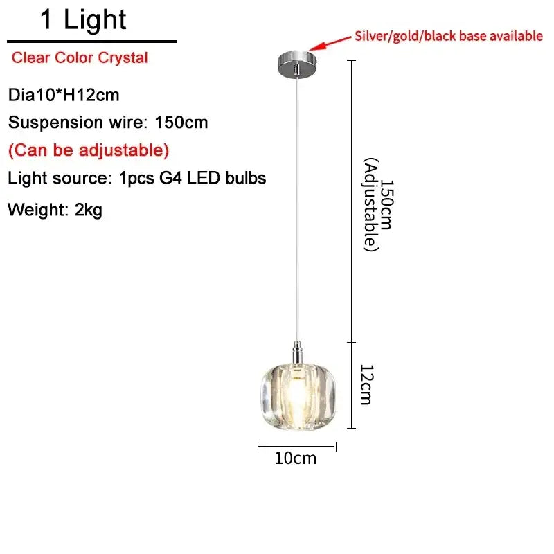 Modern decorbites crystal led chandelier living room orb pendant light