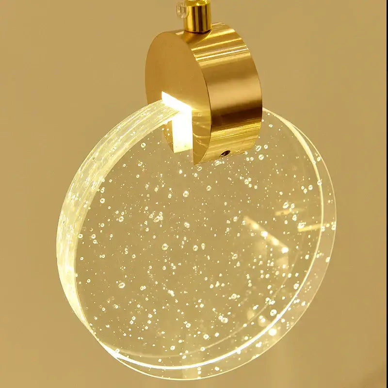 Modern decorbites crystal led chandelier living room orb pendant light