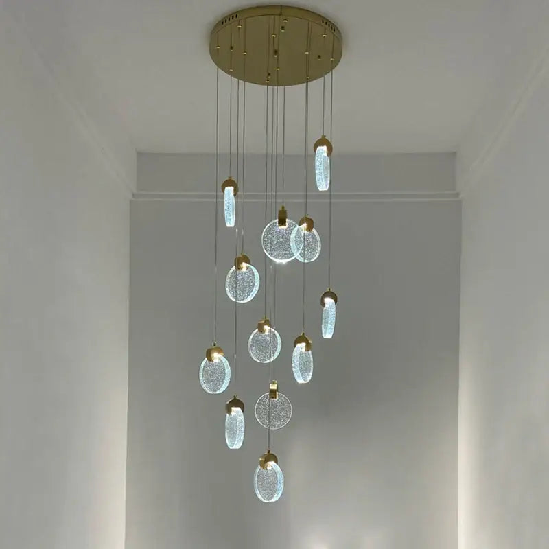 Modern decorbites crystal led chandelier living room orb pendant light