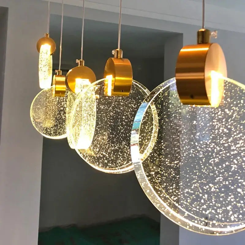 Modern decorbites crystal led chandelier living room orb pendant light