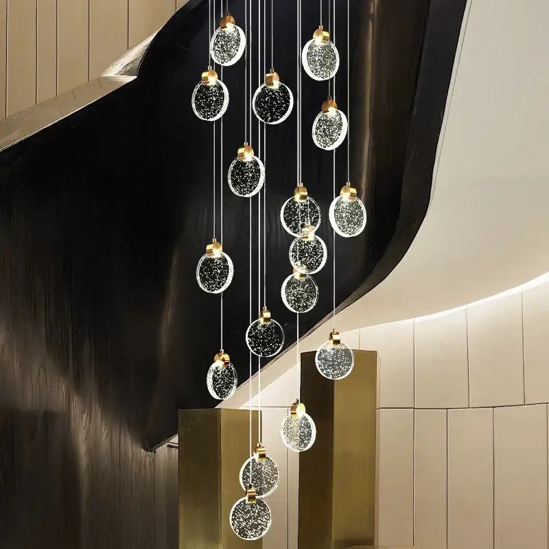 Modern decorbites crystal led chandelier living room orb pendant light