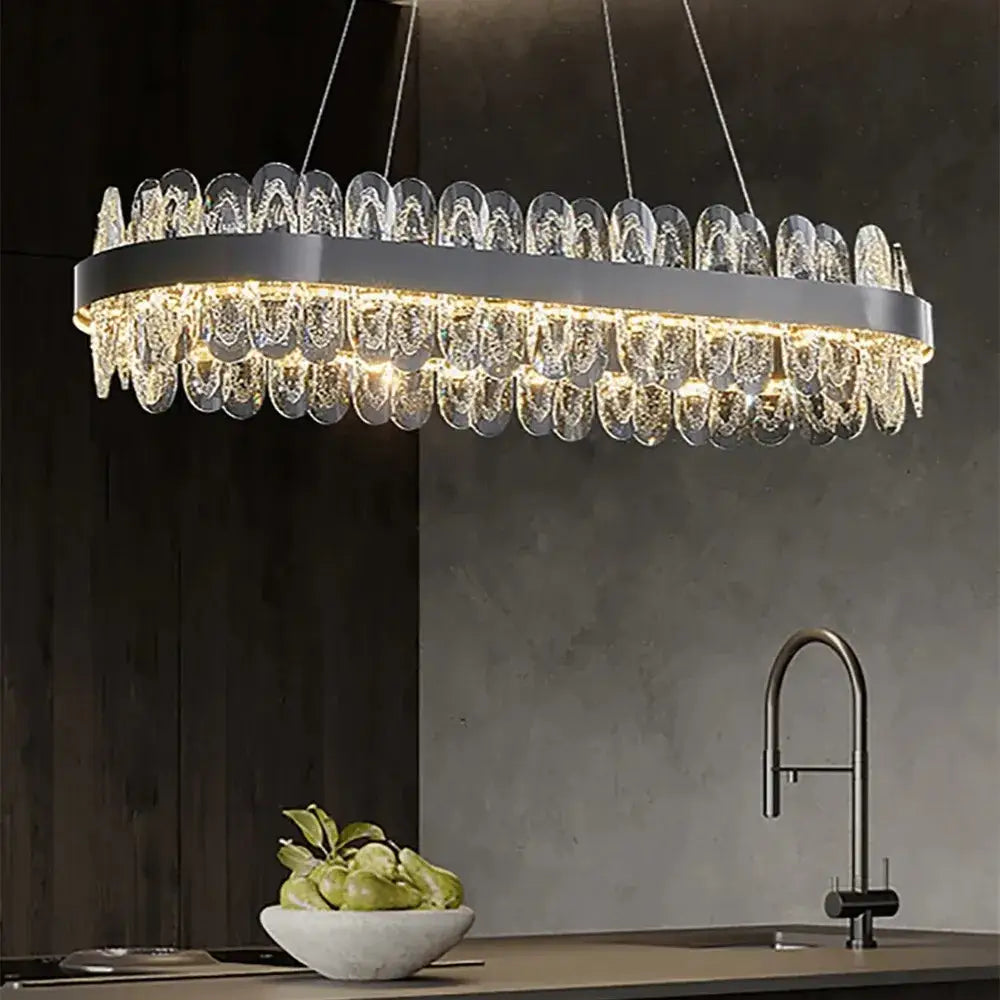 Modern decorbites crystal led chandelier living room pendant light