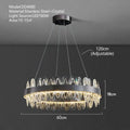 Modern decorbites crystal led chandelier living room pendant light