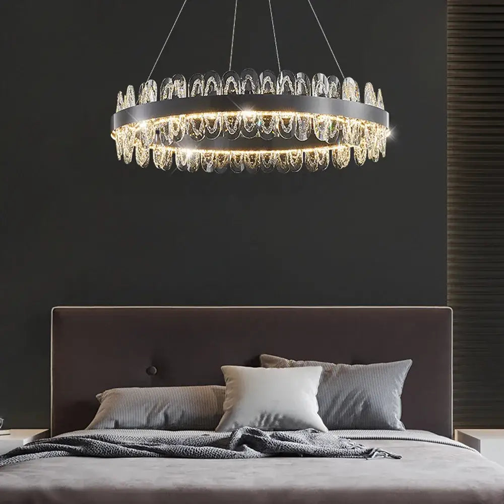 Modern decorbites crystal led chandelier living room pendant light
