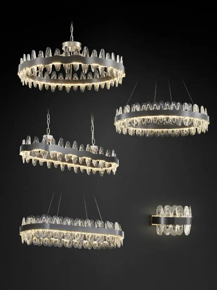 Modern decorbites crystal led chandelier living room pendant light