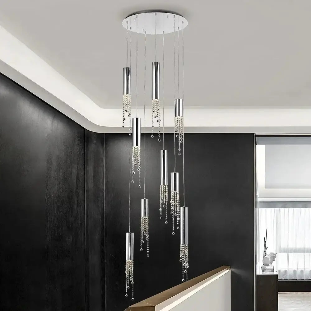 Modern decorbites crystal led chandelier staircase luxury light