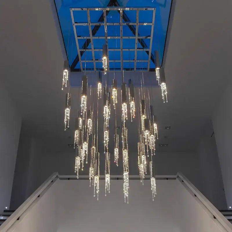 Modern decorbites crystal led chandelier staircase luxury light