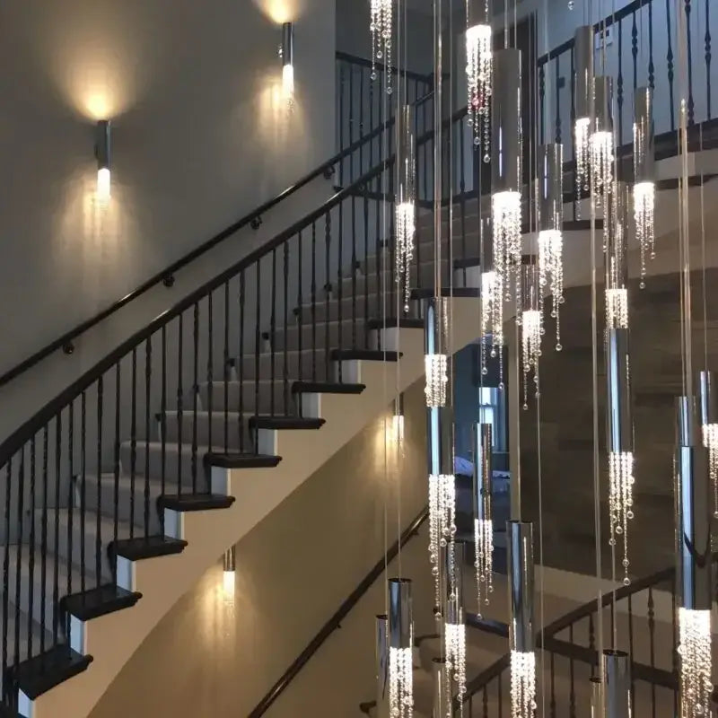 Modern decorbites crystal led chandelier staircase luxury light