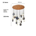 Modern decorbites deco wood and marble led chandelier dining room light