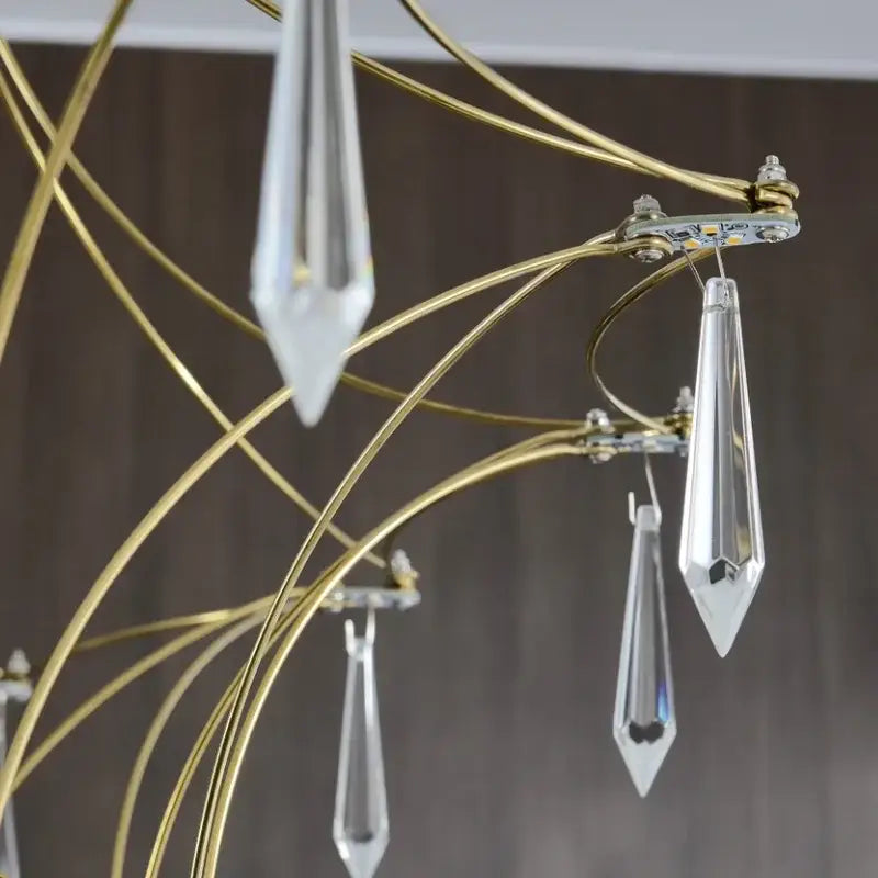 Modern decorbites deluxe crystal star lamp chrome living room chandelier