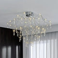 Modern decorbites deluxe crystal star lamp chrome living room chandelier