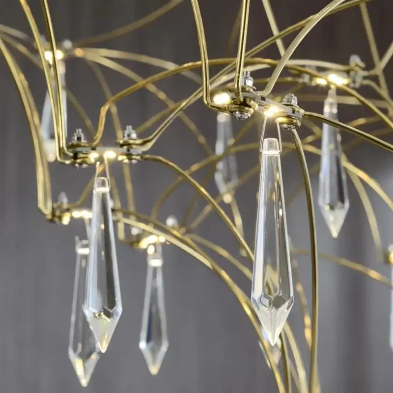 Modern decorbites deluxe crystal star lamp chrome living room chandelier