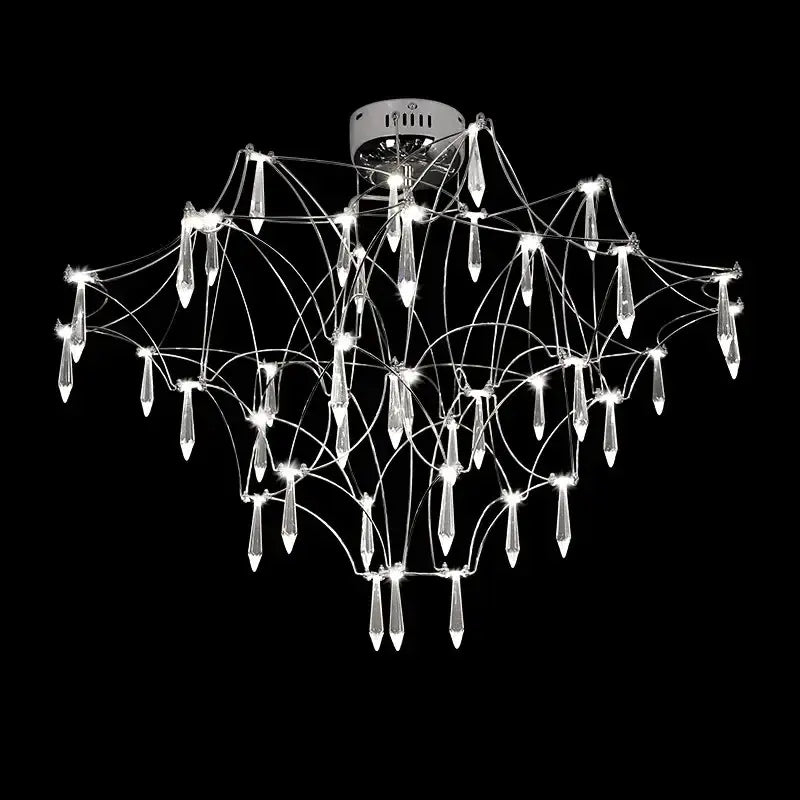 Modern decorbites deluxe crystal star lamp chrome living room chandelier
