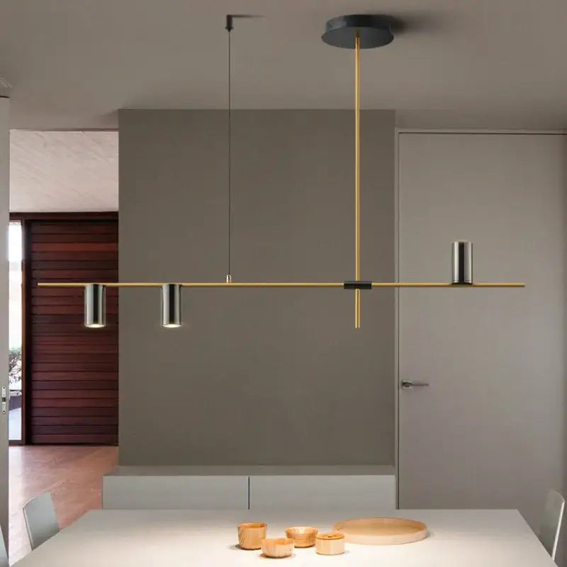 Modern decorbites designer black long chandelier dining room light