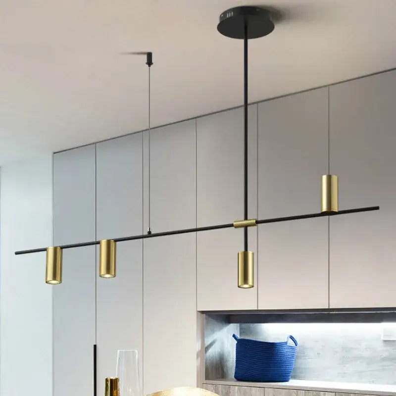 Modern decorbites designer black long chandelier dining room light