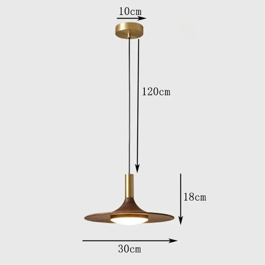 Modern decorbites flying saucer solid wood chandelier bedroom light