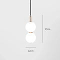 Modern double balls glass chandelier – kitchen pendant light