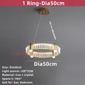 Modern double ring crystal ceiling chandelier living room light