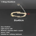 Modern double ring decorbites crystal ceiling chandelier living room