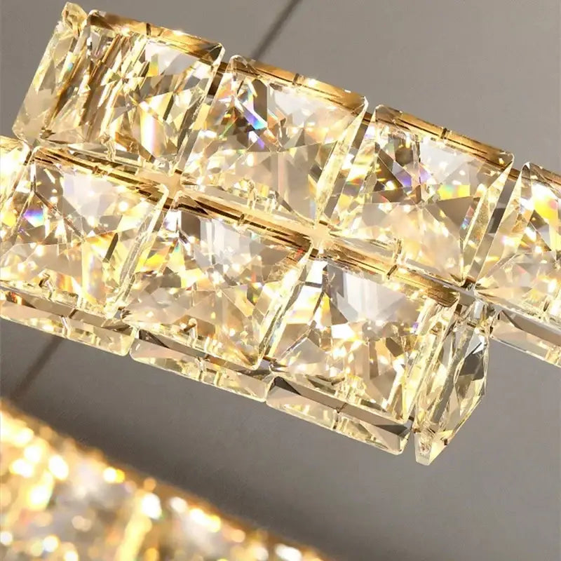 Modern double ring decorbites crystal ceiling chandelier living room