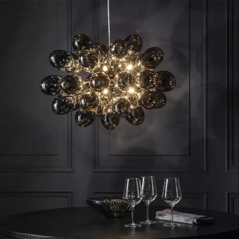 Modern elegant grape glass chandelier dining room pendant light