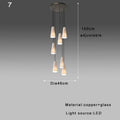 Modern elegant white glass cup chandelier living room pendant light
