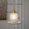 Modern faceted clear glass pendant lamp kitchen knob switch