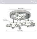 Modern faceted crystal stars led pendant – dining room light