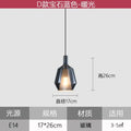Modern faceted glass pendant lights dining room art decor