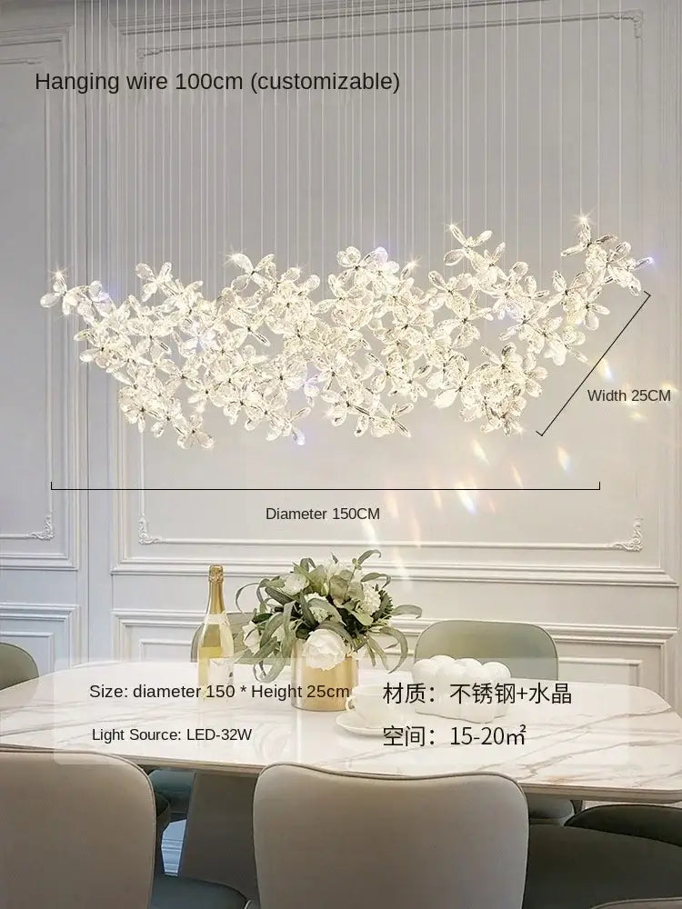 Modern floral decorbites crystal led chandelier for dining room