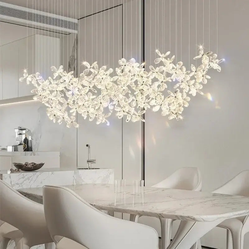 Modern floral decorbites crystal led chandelier for dining room
