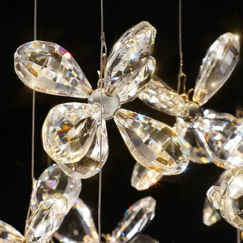 Modern floral decorbites crystal led chandelier for dining room