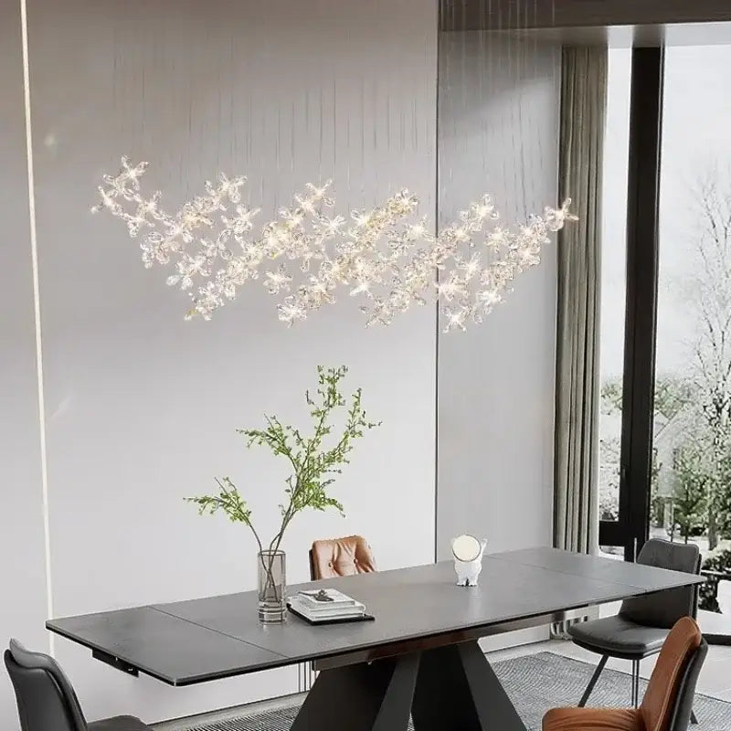 Modern floral decorbites crystal led chandelier for dining room