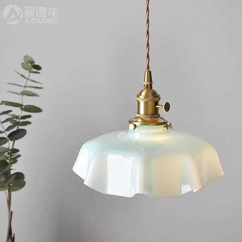 Modern fluted cream glass pendant lights for dining room