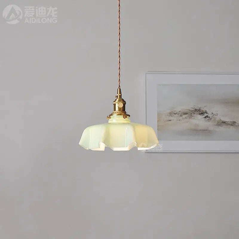Modern fluted cream glass pendant lights for dining room