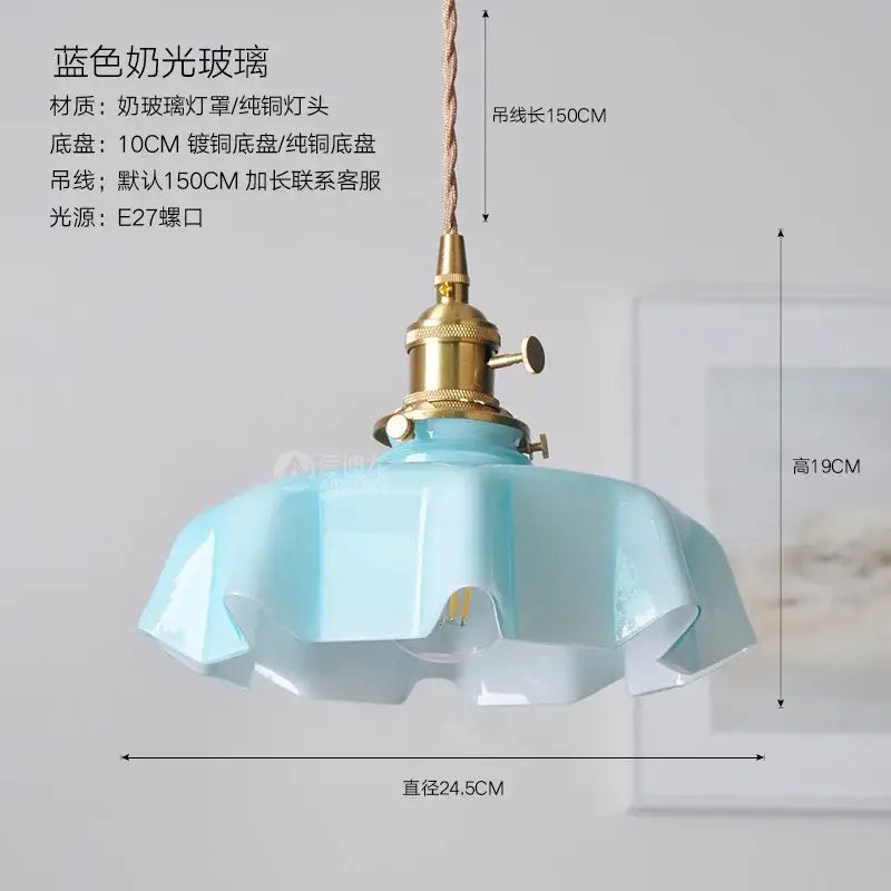Modern fluted cream glass pendant lights for dining room