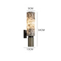 Modern fluted decorbites dolomite marble wall light bedroom sconce pair