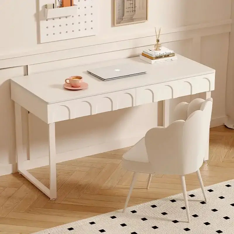 Modern french style cream wind rock board desk bedroom writing table