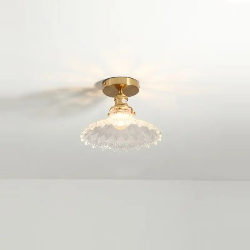Modern frosted glass led ceiling light corridor flower lamp