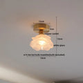 Modern frosted glass led ceiling light corridor flower lamp