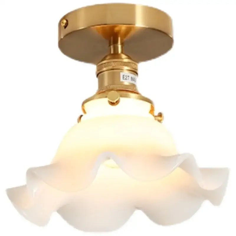 Modern frosted glass led ceiling light corridor flower lamp