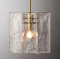 Modern frosted gray glass lattice pendant light dining room