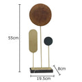 Modern geometric alloy marble base statue living room home decor