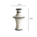Modern geometric black and white stripes ceramic vase living room decor