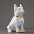 Modern geometric black decorbites dog statue living room sculpture